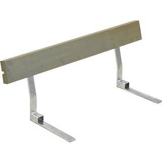 PLUS ryglæn til bord/bænkesæt og cafésæt, gråbrun/nåletræ, 118 cm
