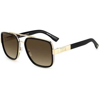 Dsquared2 Mand D2 0060/S RHL/HA Solbriller Acetat Guld / Sort Brun Firkantet Skygge