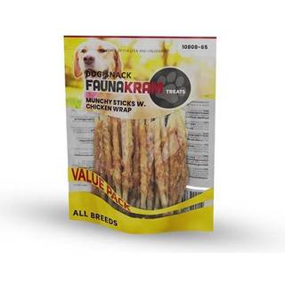 Faunakram tyggepind m. kyllingwrap, valuepack - 300 g.