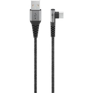 Hi-speed USB kabel, vinklet (USB A USB C, 60W) | 2 meter | PRIS-MATCH