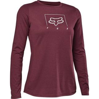 Fox Cykeltrøje W Ranger Dr Mid Ls Jersey Darkmaroon