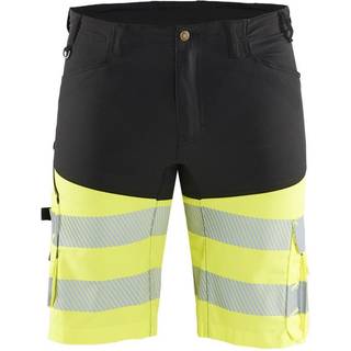 Blåkläder 1541 High Vis Shorts med stretch / High Vis Arbejdsshorts med stretch - C62 - Sort/High Vis Gul