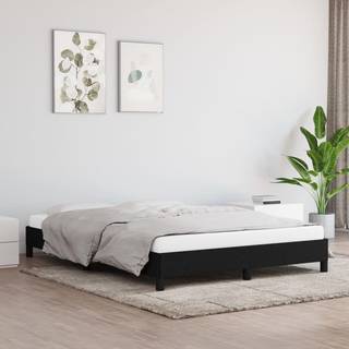 sengeramme uden madras 140x200 cm stof sort