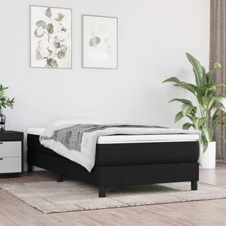 kontinentalseng med madras 100x200 cm stof sort