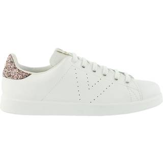 Victoria Deportivo Piel Sneakers, White/Pink 27
