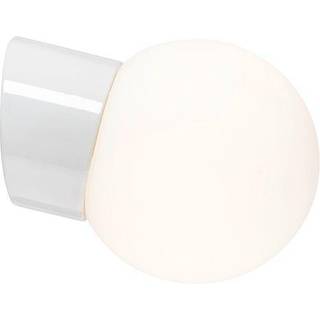 Classic Globe 150 væglampe IP54, hvid/mat opal