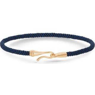 OLE LYNGGAARD COPENHAGEN Life armbånd i midnight med guld krog - 17 cm