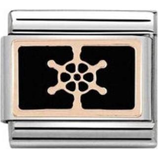 Nomination Rose Gold Boat Wheel Charm - Stainless Steel - Black