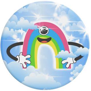 Popsockets PopGrip Standard Mobil Holder - Happy Rainbow