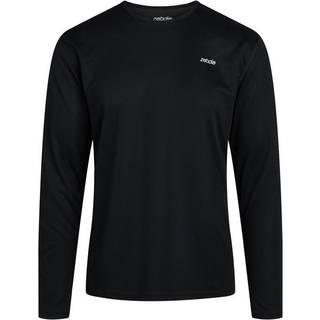 Zebdia Sports LS Tee, Str. S, Herre, Sort - Letvægts T-shirt til Løb og Træning