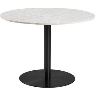 Corby spisebord - Marmor plade med sort Metal stel