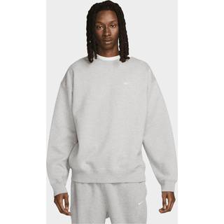 Nike Nike | Fleece Crewneck Grey Sweatshirt | NAKED Copenhagen Grey S - DK GREY HEATHER/WHITE - Grey - S
