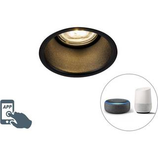 Moderne smart indbygget spotlight sort inkl. WiFi GU10 - Dept