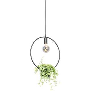 Moderne pendellampe sort med glas rund - Roslini