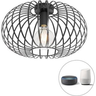 Smart loftslampe sort 39 cm inkl. Wi-Fi G95 - Johanna