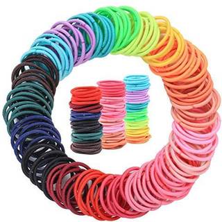 200 stk baby sm?b?rn h?r b?nd flerfarvet elastisk h?r b?nd ingen fold h?r elastik sm? hestehale indehavere h?rb?nd til b?rn piger