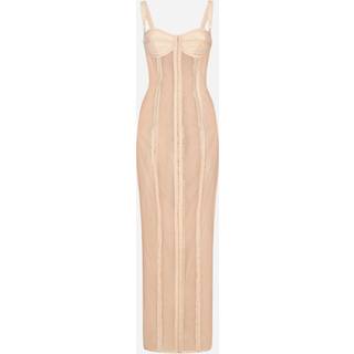 Dolce&Gabbana x Kim semi-sheer midi dress - beige - S