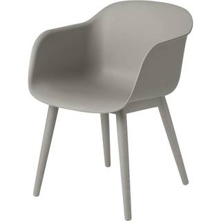 Muuto Fiber Spisebordsstol Grå Armlæn Eg