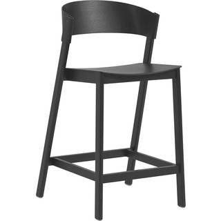 Muuto Cover Barstol Med Rygstøtte 65 Cm - Barstole Sort - 33202