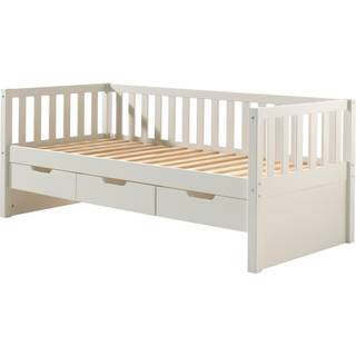Seng med skuffer 90 x 200 cm – Fritz, hvid