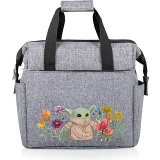 Picnic Time Star Wars Mandalorian Grogu On The Go Lunch Bag Soft Cooler Lunch Box Isoleret frokostpose (Heathered Grey) 10 X 6 X 10.5