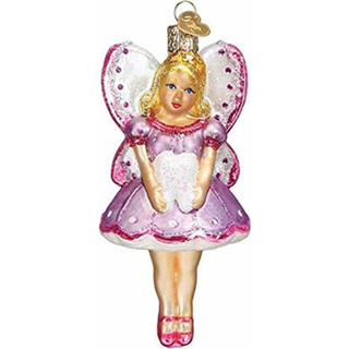 Old World Christmas Tooth Fairy Glass Christmas Tree Ornament Free Box 10235