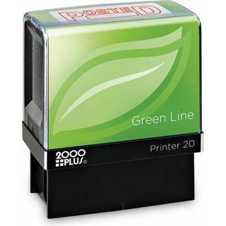 2000Plus Green Line Message Stamp Sendt Pre-bl?k r?d bl?k (035351)