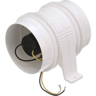 Motorrumsventilator Attwood Turbo 4000 Series II, 12 V, inline, Ø100 mm (4") - Ø100 mm (4"), 6.5 m³/minut