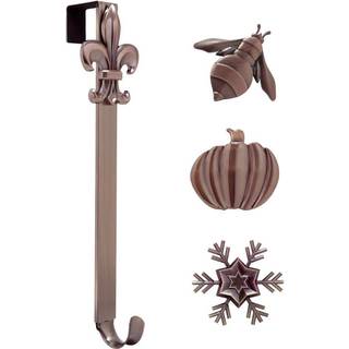 Haute Decor Adapt Justerbar l?ngde kransb?jle med 4 udskiftelige ikoner - oli -rubbed bronze (bi/gr?skar/sneflake/fleur de lis) - 4 hovedd?r kran