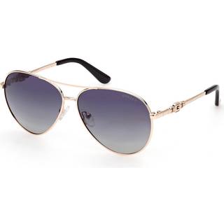 Guess Kvinde GU7885-H 32D Solbriller Metal Guld Røg Pilot Polariseret Skygge