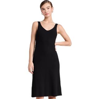 Vince Ribbed scoop-neck midi dress - black - XS