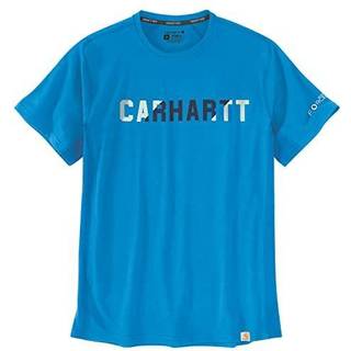 CARHARTT® FORCE FLEX BLOCK LOGO S/S T-SHIRT AZURRE BLUE SIZE S