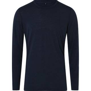 Langærmet T-shirt i 100% uld til mænd, JBS of Denmark, navy, str. 2XL