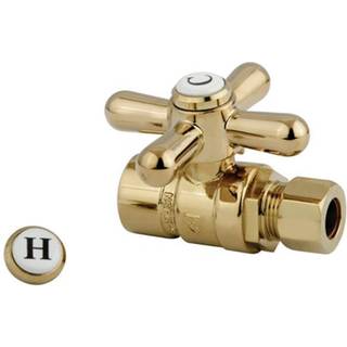 Kingston Brass CC43252X 1/2 """" Sved 3/8 """" O.D. Komprimering lige lukningsventil poleret messing