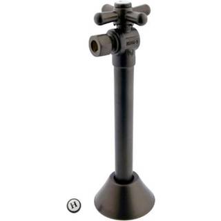 Kingston Brass CC83205X 1/2 """" Sved 3/8 """" O.D. Komprimeringsvinkelafbrydelsesventil med 5 """" Forl?ngelsesolie gnides bronze