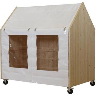 PLUS shelter på hjul, ubehandlet, natur/nåletræ, 203 x 123 x 203 cm