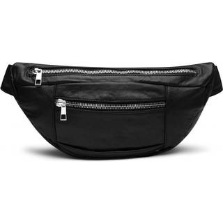 Oversize læder bumbag i blød og lækker kvalitet / 13860 - Black (Nero) - Onesize