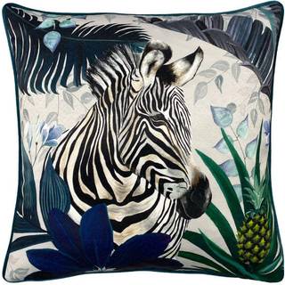 Paoletti Riva Paoletti Multicolour Kala Zebra Printed Velvet Cushion