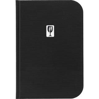 Securit ESSENTIAL menuomslag A5 med 6 lommer sort