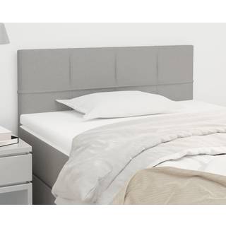 Sengegavle 80X5X78/88 Cm Stof Lysegrå - Lav / 100 cm