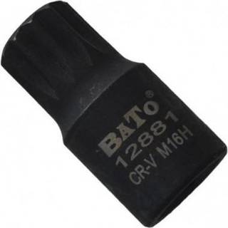 BATO Olie Stifttop 3/8" x M16H 12kt/ Spline med hul. Olieprop (12881)