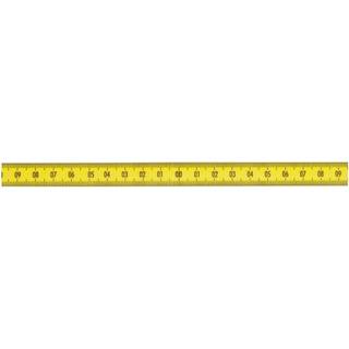 Selvklæbn. båndmål stål 80cm×13mm centergrd. gul