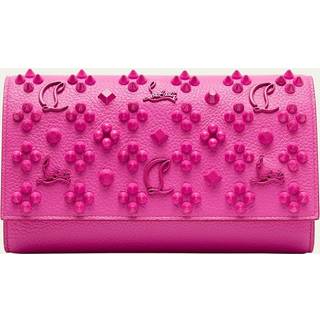 Christian Louboutin Paloma embellished leather wallet on chain - pink - One Size