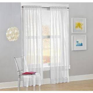 nr. 918 Calypso Sheer Voile Rod Pocket Gardin Panel 59"""" x 63"""" Citron