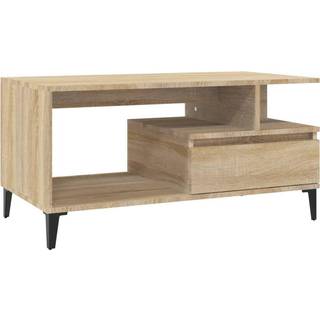 sofabord 90x49x45 cm konstrueret træ sonoma-eg