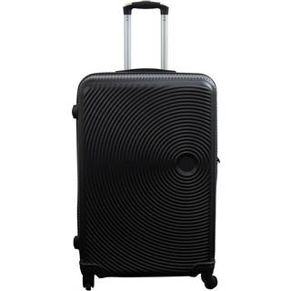 Stor kuffert - Sorte cirkler - Hard case kuffert - Billig smart rejsekuffert
