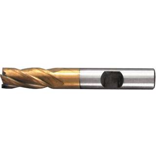 Endefræser 4 mm HSS-TiN Z=4 DIN 844