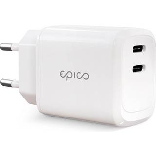 Epico Vægoplader PD 45W  med 2 x USB-C - Hvid