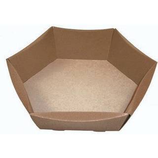 Gavebakke 430x350x90mm åben bølge 6-kantet brun