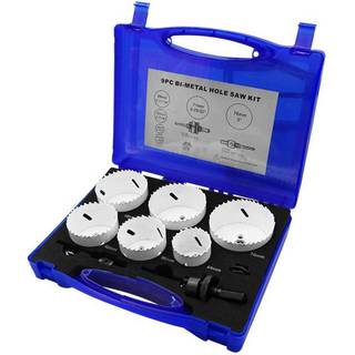 Hulsavesæt Ø44-76 mm HSS Bi-Metal M42 med 8% cobolt (9 dele)